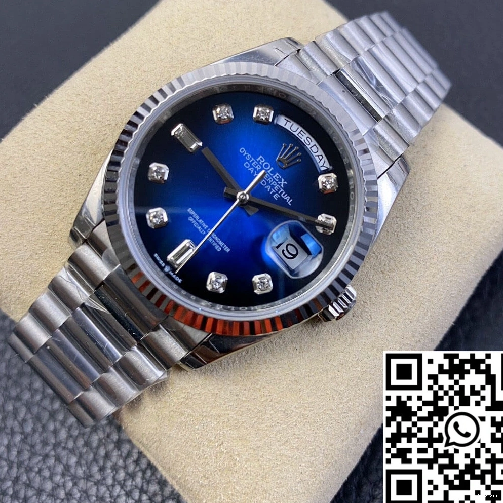Dial M128239-0023 Diamond Rolex Blue EW Factory Day-Date Gradient 0406